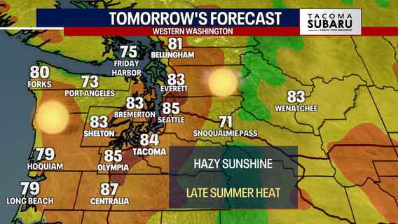 Seattle weather: Late summer heat Tuesday, high fire danger and gusty winds