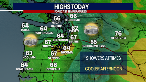 Toasty, hazy weather in Seattle on Tuesday