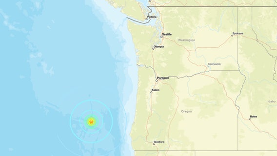 Magnitude 5.9 earthquake strikes off Oregon coast