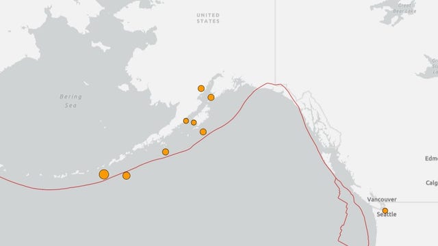 Alaska shaken by 7 earthquakes in 1 day