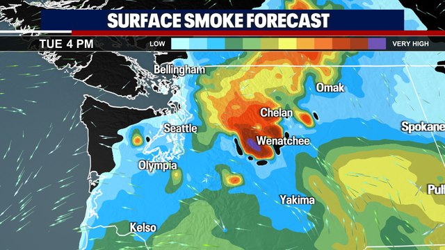 Seattle weather: Smoky and warm Tuesday