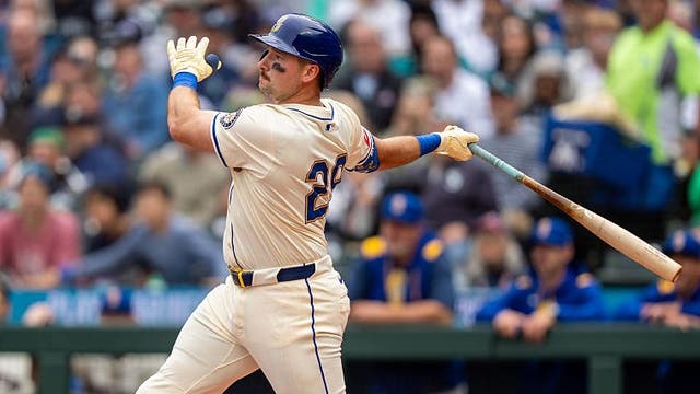 Cal Raleigh ties Mickey Mantle with 54th home run as switch hitter, Seattle Mariners blast Angels 11-2