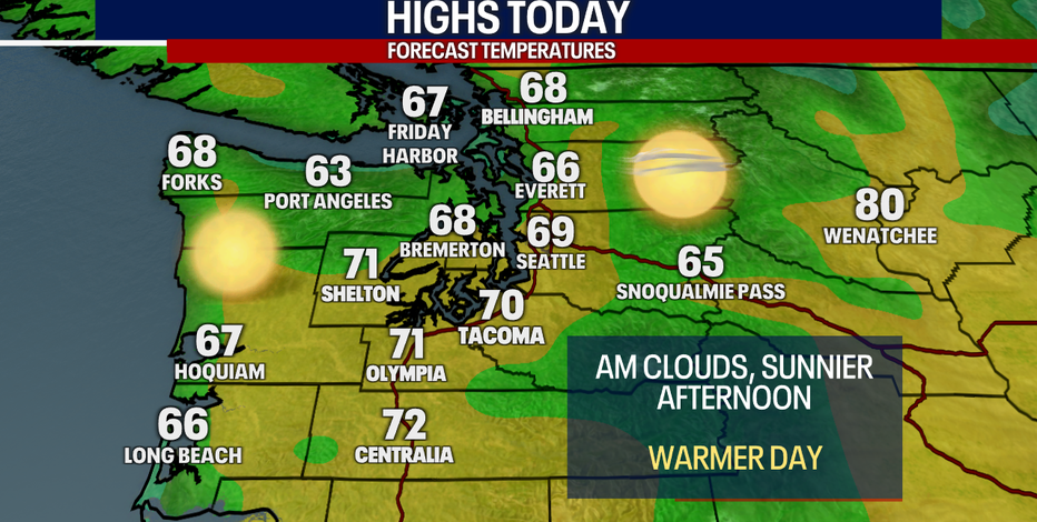 Seattle weather: Turning warm and hazy on Tuesday