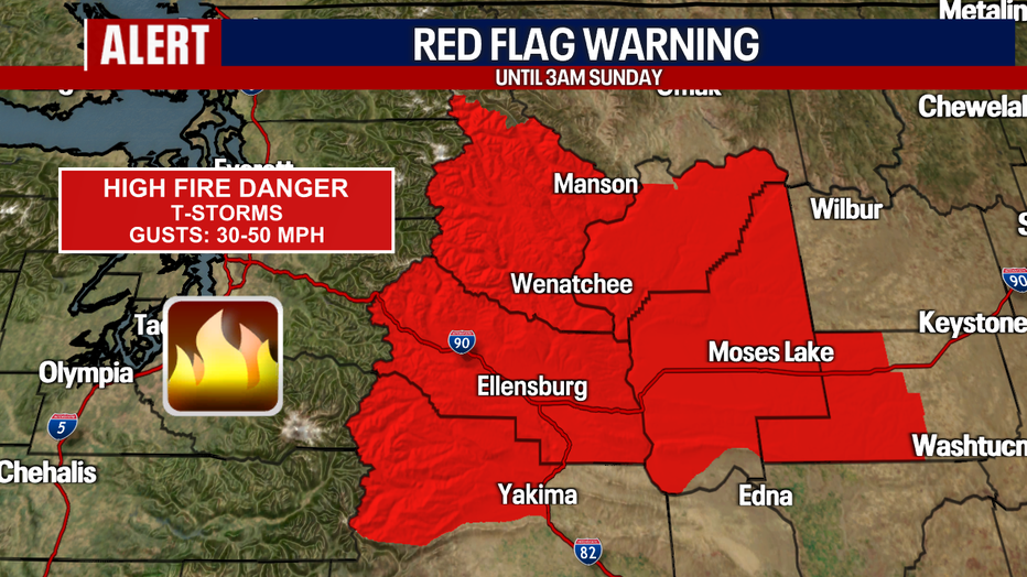 Red Flag warning for overnight tonight.