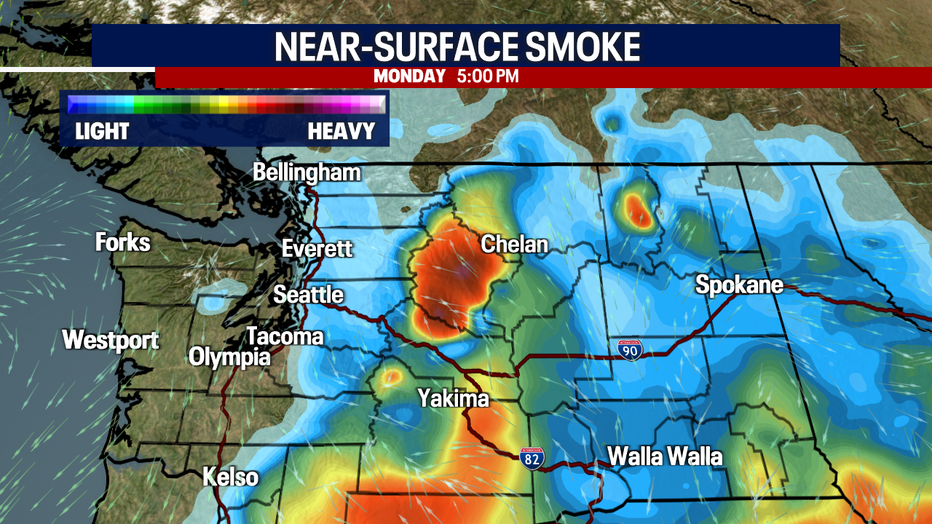 Hazy skies on Monday.