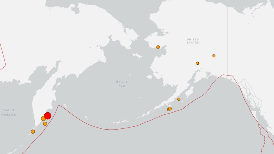A tsunami threat was issued Thursday afternoon following a 7.8-magnitude earthquake off the east coast of Russia. According to the National Oceanic and Atmospheric Administration (NOAA), the potential tsunami threat was reported off the east coast of Kamchatka, Russia, at 12:05 p.m. PT. A tsunami advisory was subsequently issued for Amchitka Pass, Alaska, just minutes later. The United States Geological Survey (USGS) reports that the earthquake struck at 11:58 a.m. PT, about 90 miles (145 kilometers) east of Petropavlovsk-Kamchatsky, a city on the Kamchatka Peninsula. Petropavlovsk-Kamchatsky has an estimated population of 181,216, according to USGS data.