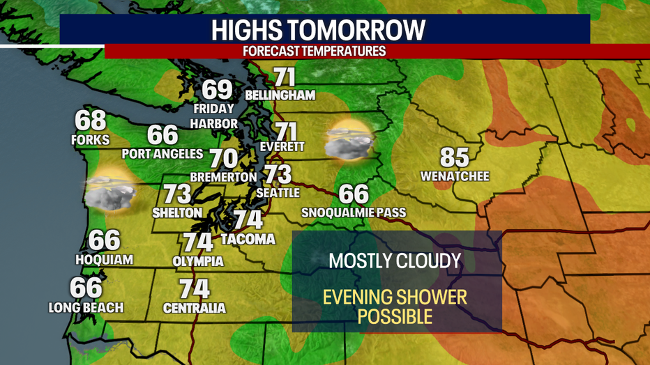 Cloudy and cool start to the work and school week. 