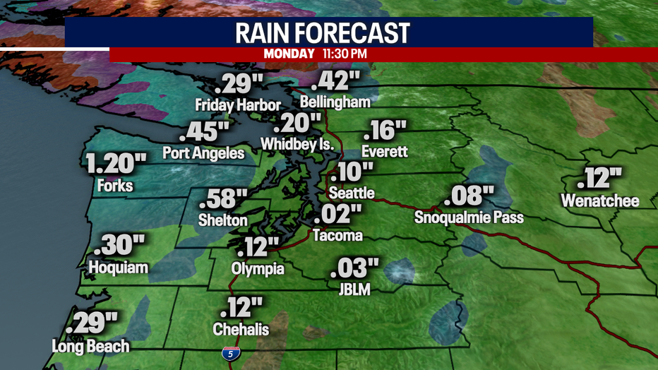 Fall rain returns beginning Sunday night. 