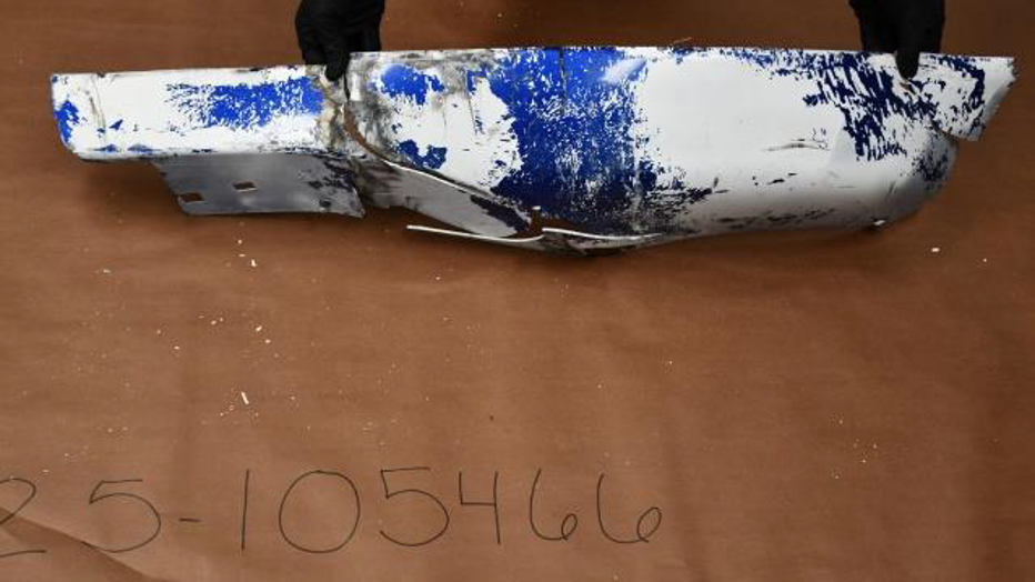 WSP bumper of suspect vehicle wanted in South Seattle hit-and-run