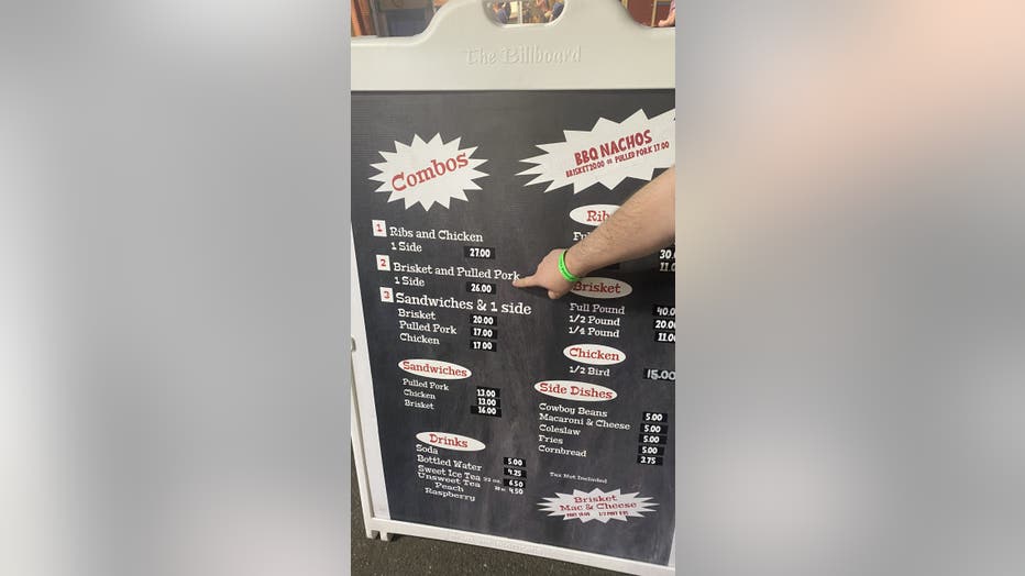 menu food prices at the washington state fair