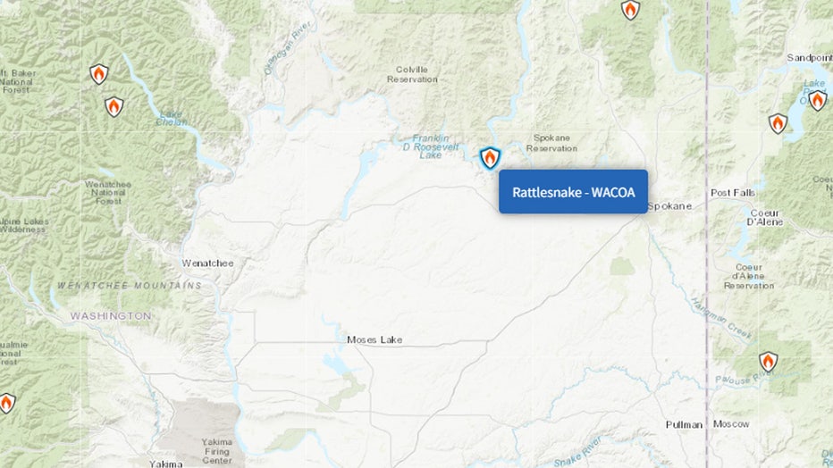 The Rattlesnake Fire, burning 30 miles south of Inchelium, has reached 1,887 acres. Details about this fire are limited as of Sept. 2, 2025.