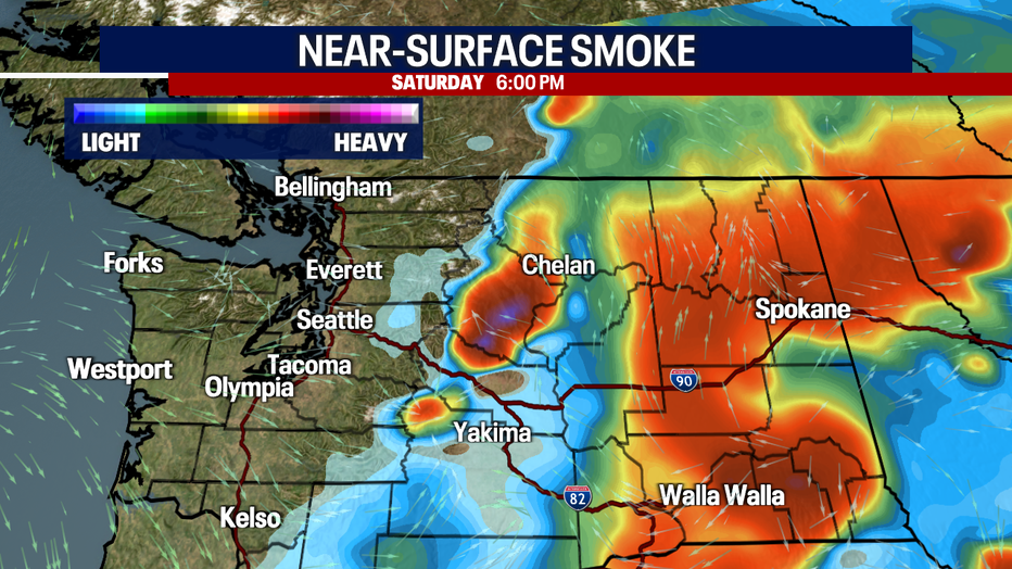 While we're tracking good air quality in Seattle, smoky weather is ongoing in Eastern Washington.
