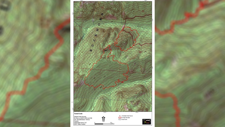 The Tunnel Creek fire is burning 515 acres in a remote area of the Buckhorn Wilderness in Olympic National Forest. Officials say this wildfire started because of a lightning strike on Sept. 6. The fire is roughly 10 miles west of Quilcene, Washington. According to InciWeb, the Tunnel Creek Fire was predominantly blanked by smoke preventing direct observations. Crews determined that the fire grew to the east using infrared heat mapping.