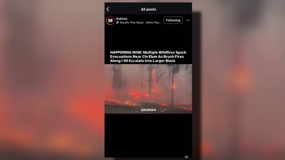 Misinformation on Blewett Pass wildfire closure