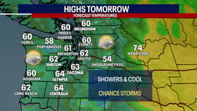Seattle weather: Scattered showers and cool Friday, chance of storms