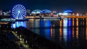 Seattle lights up blue for Mariners ahead playoff games