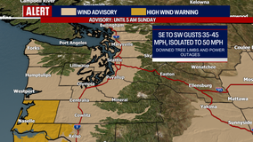 Seattle weather: Windstorm into Saturday evening