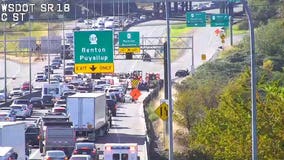 Westbound State Route 18 reopens after crash at SR 167 ramp in Auburn