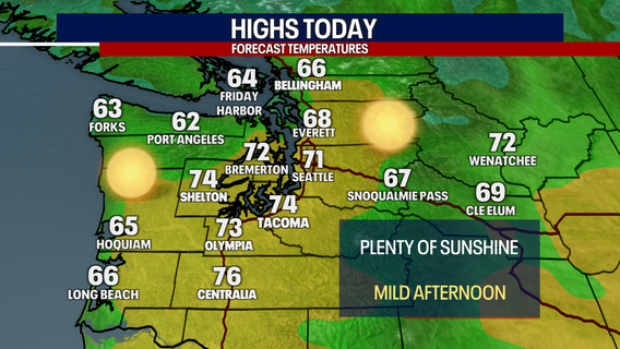 Seattle weather: One more warm day Tuesday, then a big shift