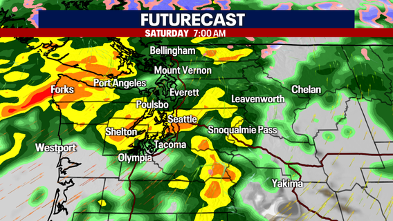 Seattle weather: Gusty winds and heavy morning rain Saturday