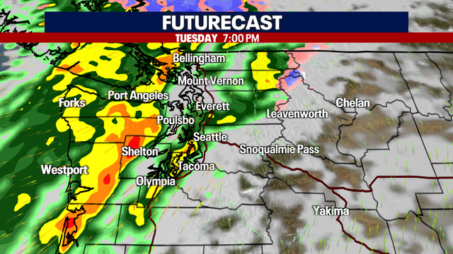 Seattle weather: Increasing wind and rain Tuesday evening