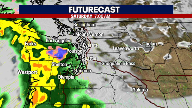 Seattle weather: Another round of gusty winds and rain Saturday