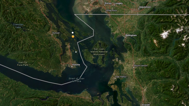 2.9 magnitude earthquake strikes in Canada near WA's San Juan Islands