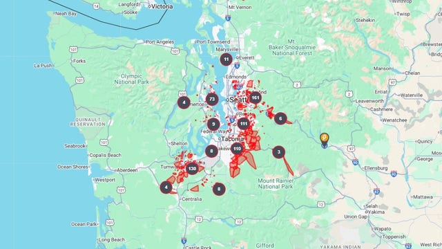 Wind, rain causes power outages across Puget Sound region
