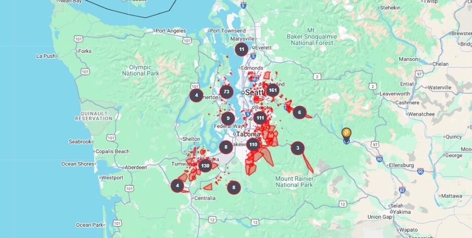 Wind, rain causes power outages across Puget Sound region