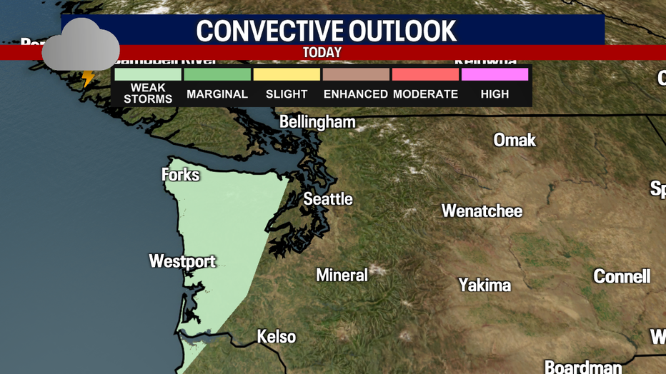 The convective outlook for Washington State.