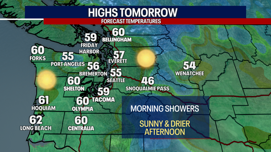 Another cool afternoon on Monday.