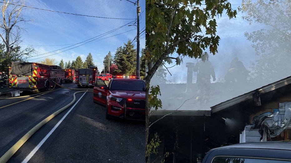 A man is in critical condition after a house fire in Spanaway Thursday morning. Central Pierce Fire and Rescue posted the initial alert on social media at 10:02 a.m. Crews responded to reports of a residential structure fire in the 17100 block of 22nd Avenue East in Spanaway. Authorities say a man was rescued from the home and taken to a local burn center in critical condition. Firefighters say 22nd Avenue East is blocked at 171st and 172nd, and they are asking the public to avoid the area.