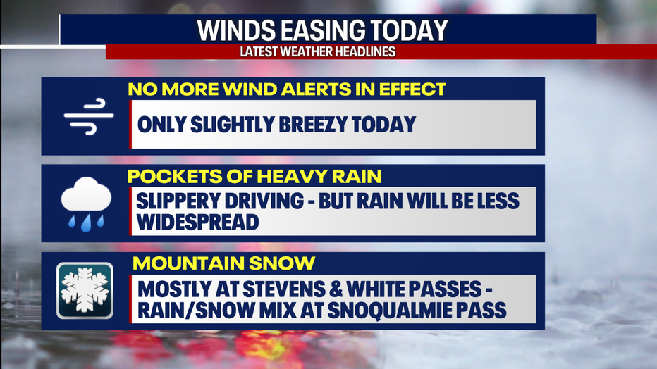 Snowy weather will develop over the mountain passes of Washington on Sunday.