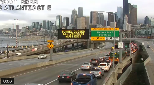 Seattle's SR-99 tunnel shut down for maintenance into weekend