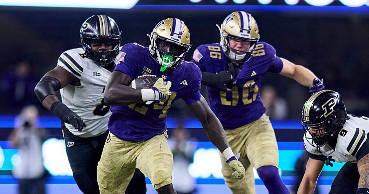 Mohammed's 3 TDs lead Washington 49-13 over Purdue | FOX 13 Seattle