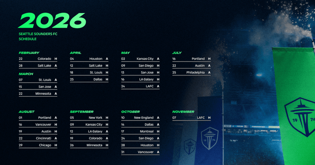 Seattle Sounders release 2026 regular season schedule | FOX 13 Seattle