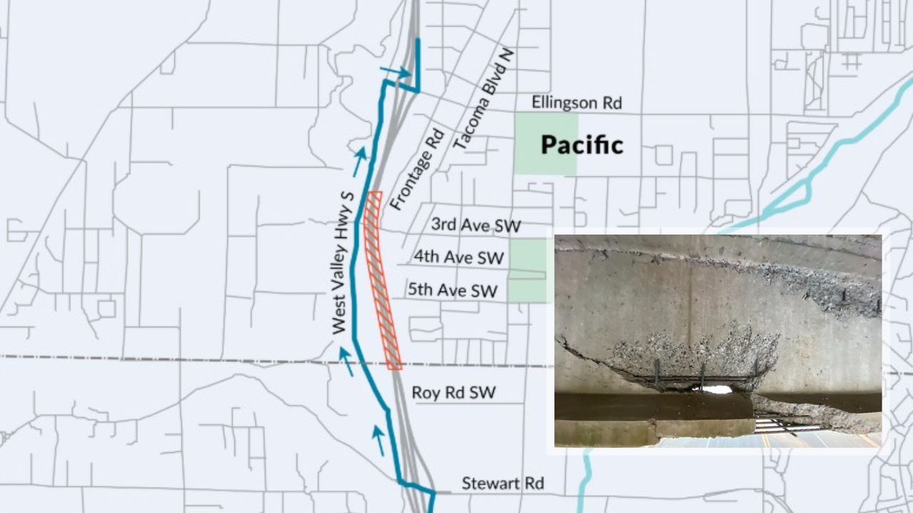 Repairs to start overnight on State Route 167 Bridge in Pacific, WA