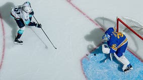 Shane Wright scores in overtime to give Kraken a 4-3 win over Blues