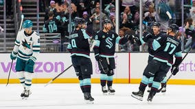 Philipp Grubauer makes 19 saves in relief as Seattle Kraken beat Sharks 4-1