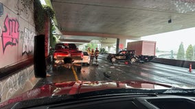 I-90 reopens in Seattle after 3-car crash leaves several injured