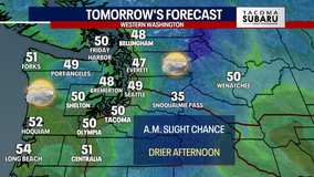 Seattle weather: Clouds to start Tuesday and few showers north, drier afternoon