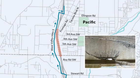 Repairs to start overnight on State Route 167 Bridge in Pacific, WA