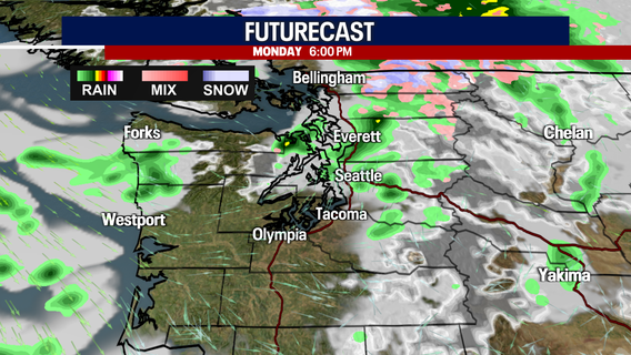 Soggy Seattle weather continues Monday ahead dry-up