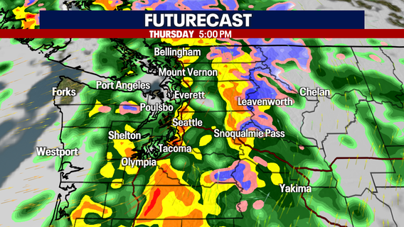 Seattle weather: Wet, gusty winds and chance of storms Thursday