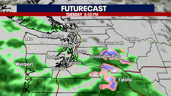 Seattle weather: Dry day with sunbreaks Tuesday, late rain and wind