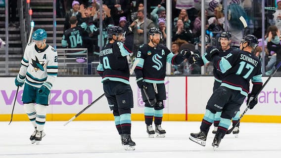 Philipp Grubauer makes 19 saves in relief as Seattle Kraken beat Sharks 4-1