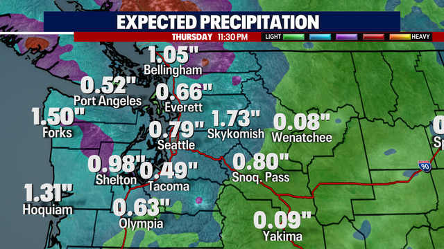 Seattle weather: Widespread rain returns on Thursday
