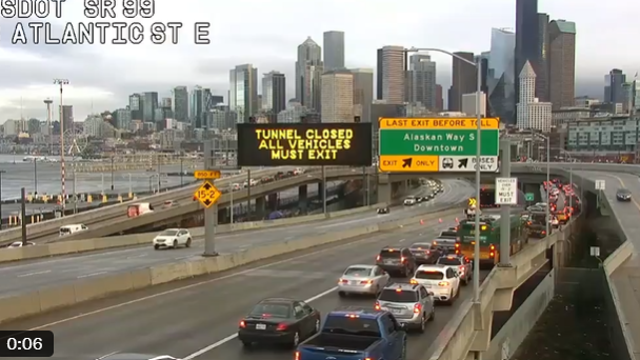 Seattle's SR-99 tunnel shut down for maintenance into weekend