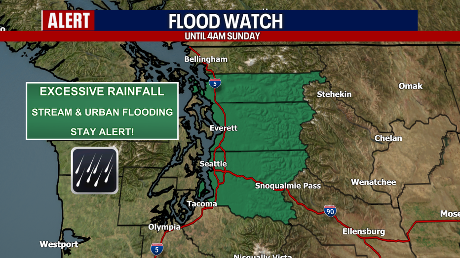 A Flood Watch for parts of Western Washington tonight.