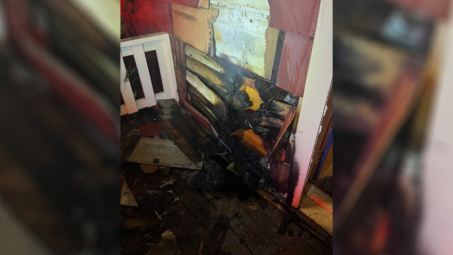 A Snohomish farmhouse caught fire at around 4:30 a.m. on Thursday. Residents used a dry chemical extinguisher and cups of water on the fire before crews arrived. The cause of the fire remains under investigation.